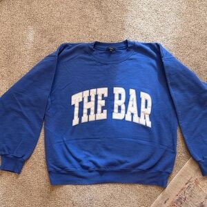 Blue 'The Bar' Varsity Sweatshirt